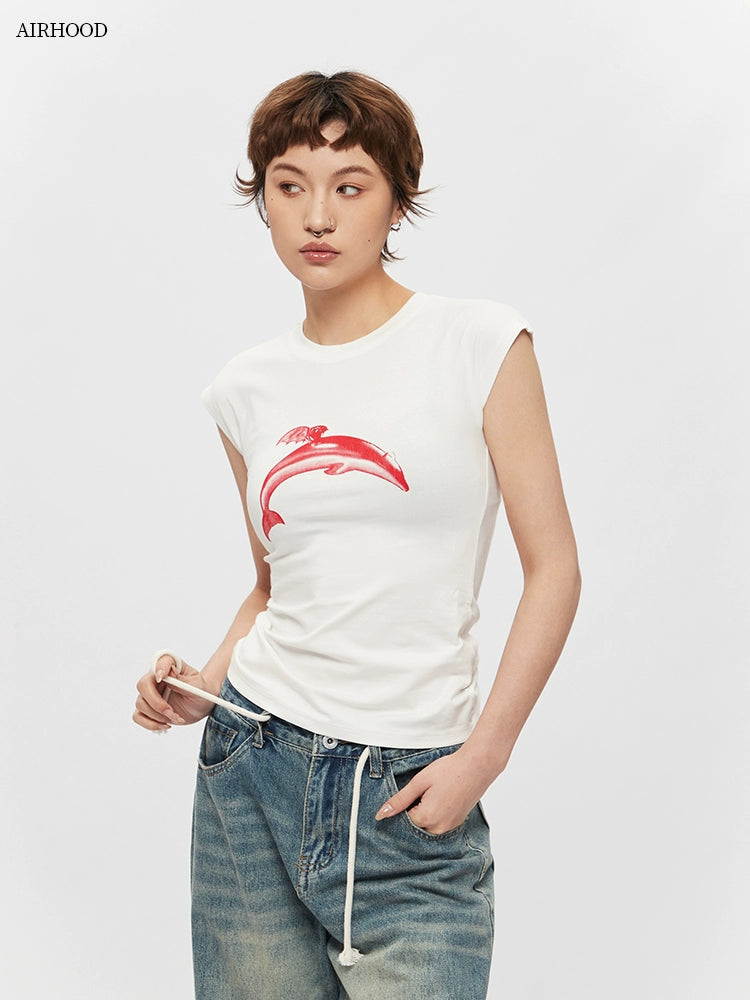 AIRHOOD Versatile Front Shoulder Babes Slim Tee