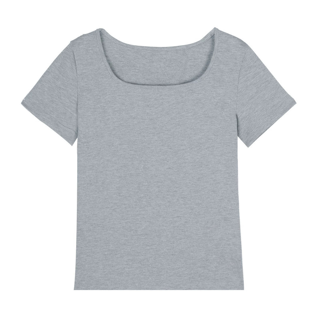 XUJING Simple V-neck Slim and Thin Tee