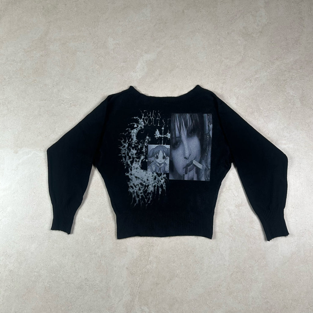 WEBBAR Slanted Shoulder Big Neckline Sweater
