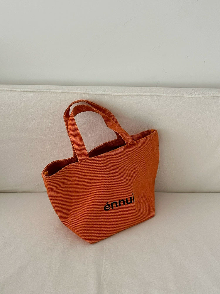 ENNUI Comfortable Embroidered Twill Shoulder Carry Canvas Bag