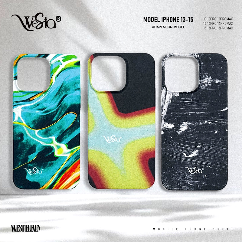 WESTELEVEN Apple Film Three-color Mobile Phone Case