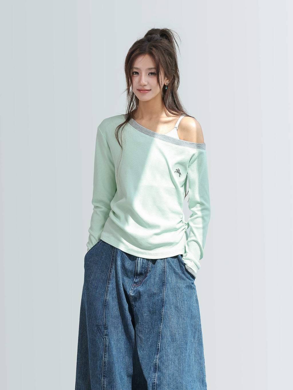 CHANT2nd Splicing Slant Shoulder Slim Sleeve