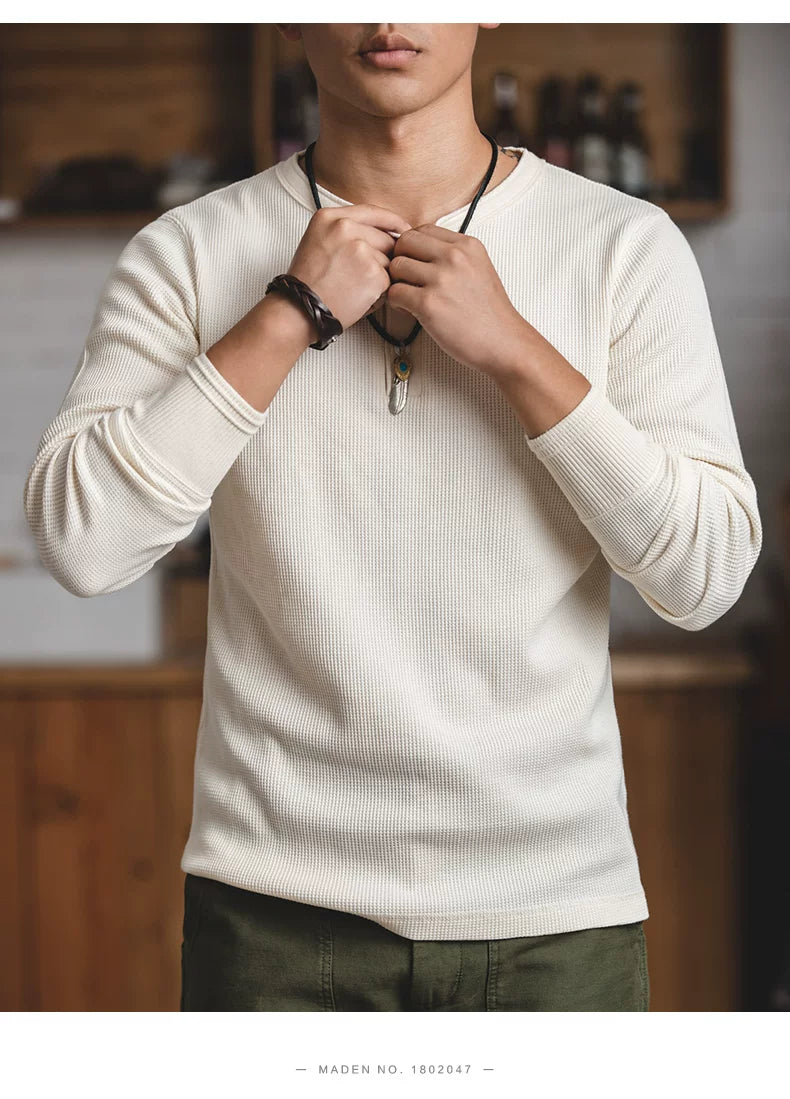 Madden retro heavy waffle Henry long sleeve shirt