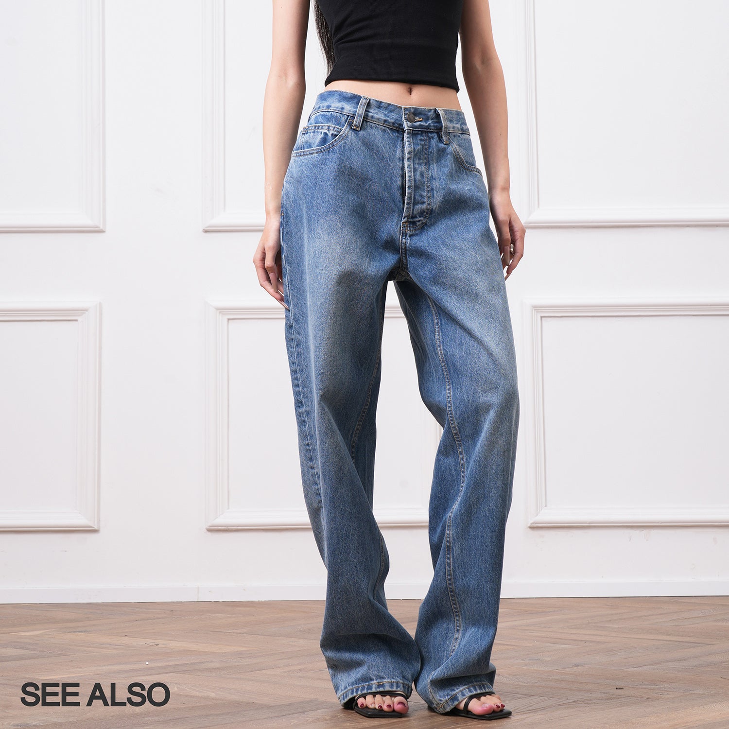 SEE ALSO "25 New Blue Bull King" Slack Minimalist Old Money Premium Blue Straight Jeans SA019