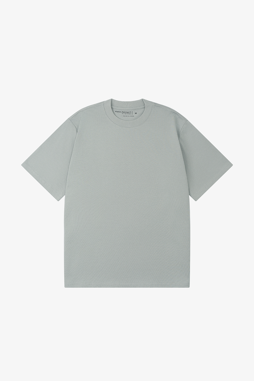 NO LOGO Short and Wide Version Round Neck Tee
