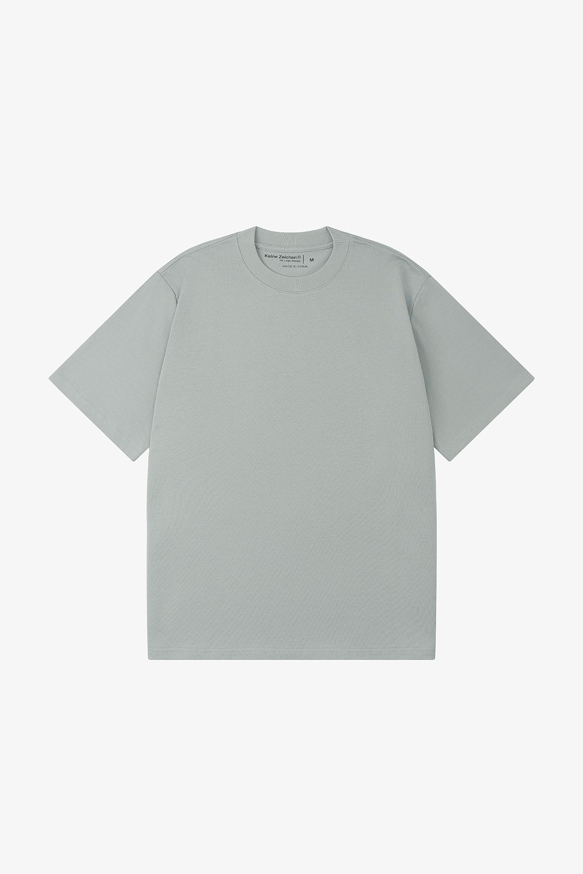 NO LOGO Short and Wide Version Round Neck Tee