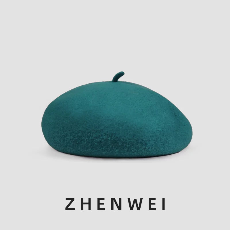 ZHENWEI Cloud Woolen Pure Wool Beret