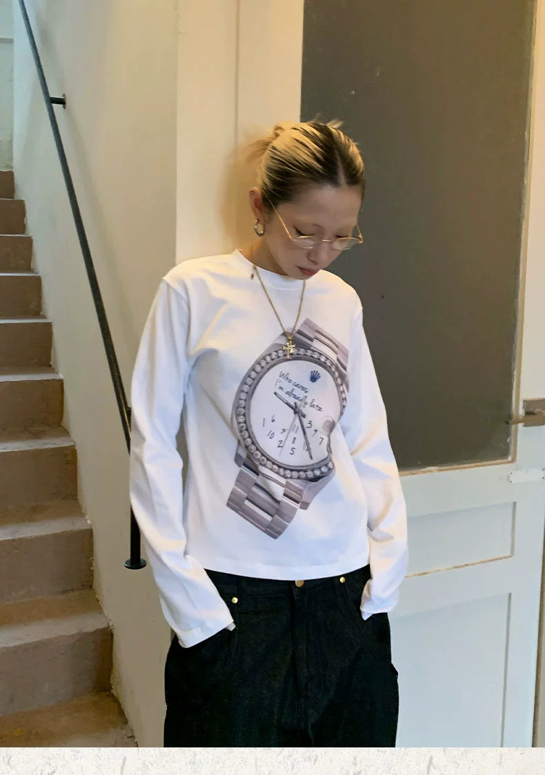 MMBBT Watch Printed Short Slim Long Sleeves