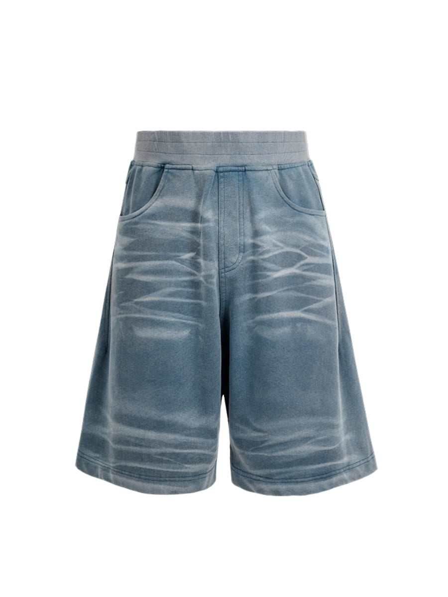 KONOOT scratch spray cat whisker horse willow fried salt washed Shorts