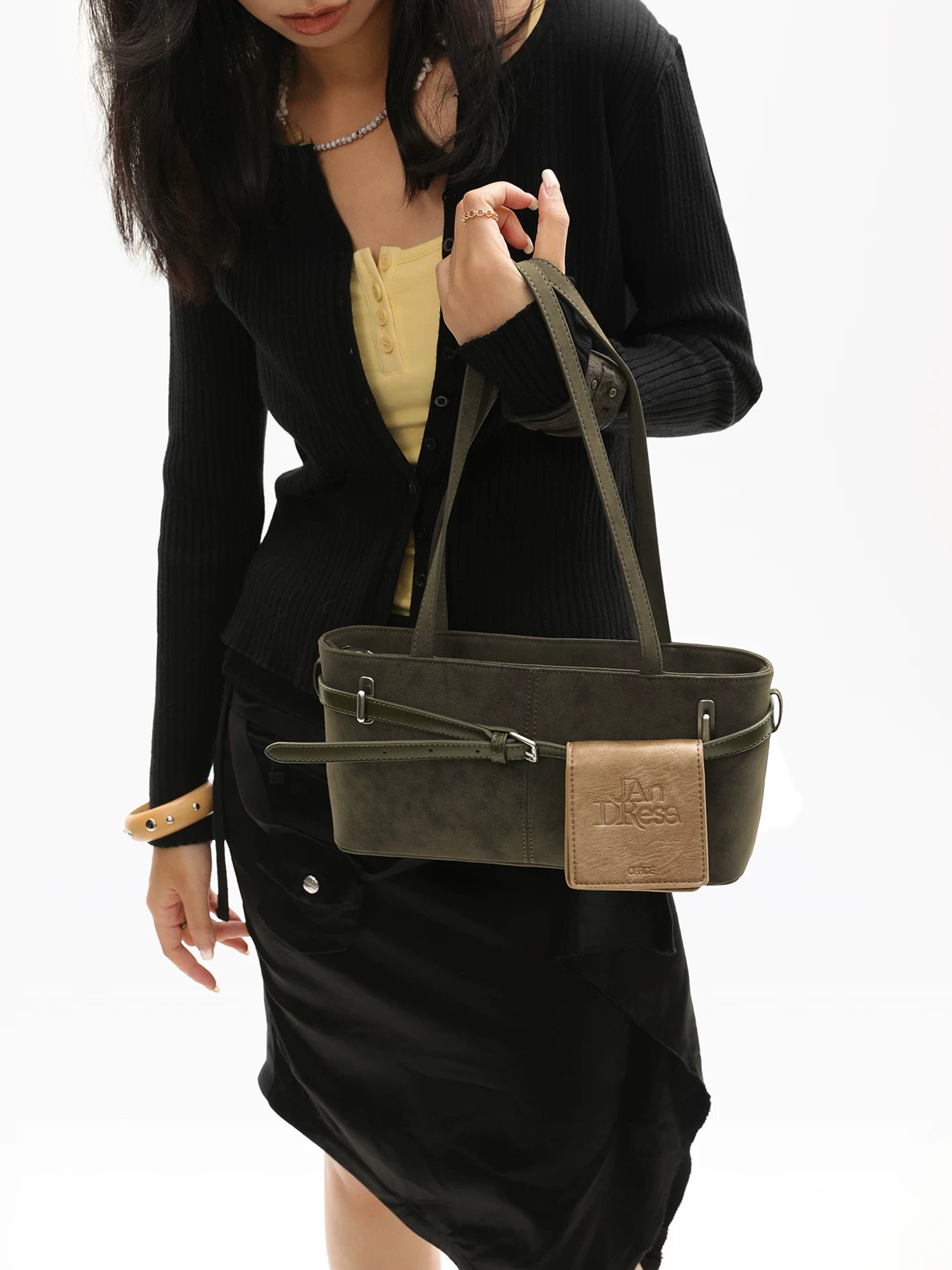 JANDRESS Belt Decorative Versatile Shoulder Underarm Bag