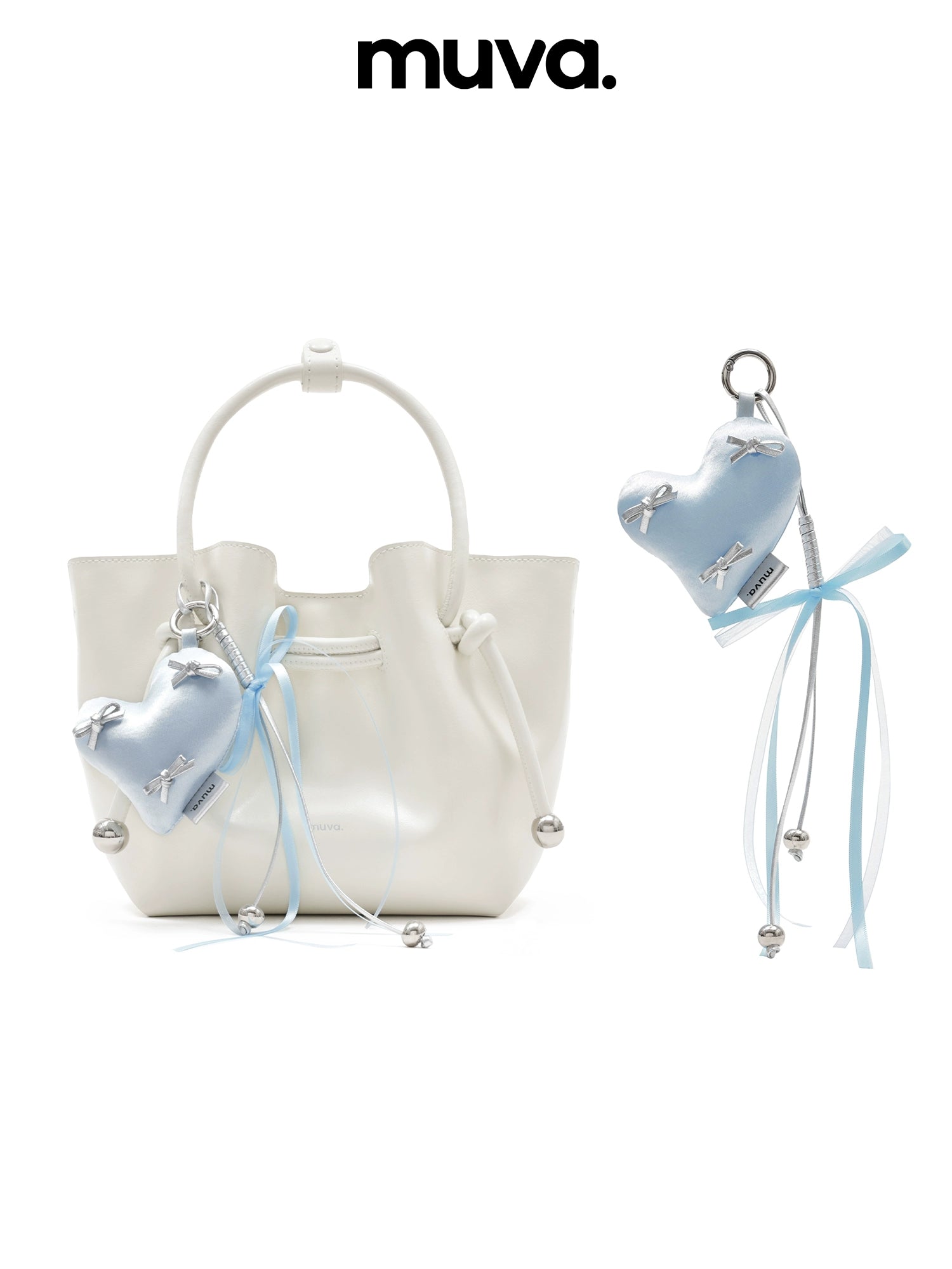 MUVA Crooked Ribbon Bow Bag Pendant