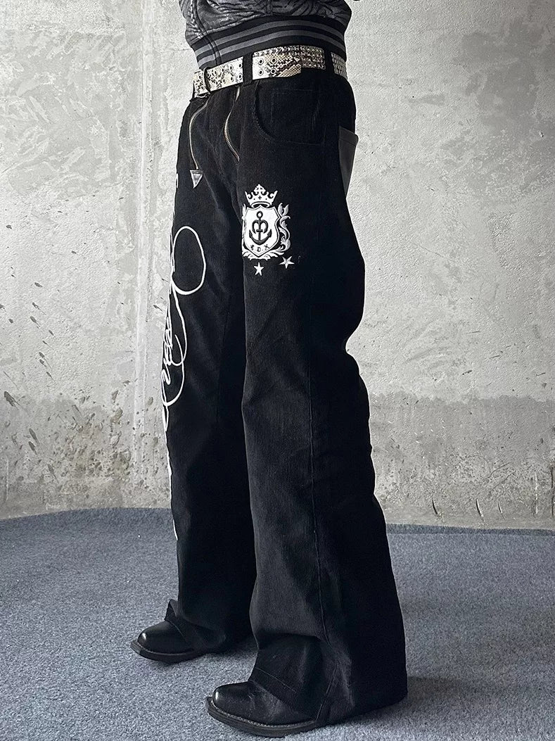 BSSHTTWASIL Helmsman Embroidered Corduroy Pants