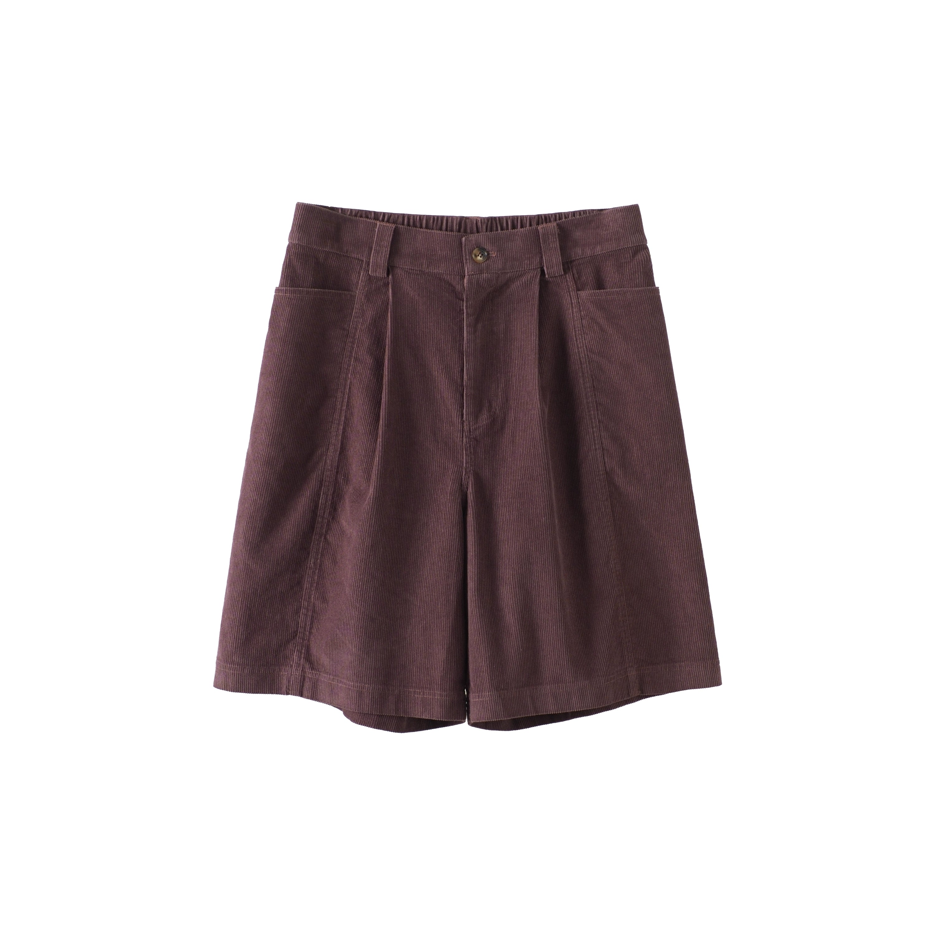 BUTTBILL 25SS Japanese retro 11-pit non-elastic corduroy Shorts