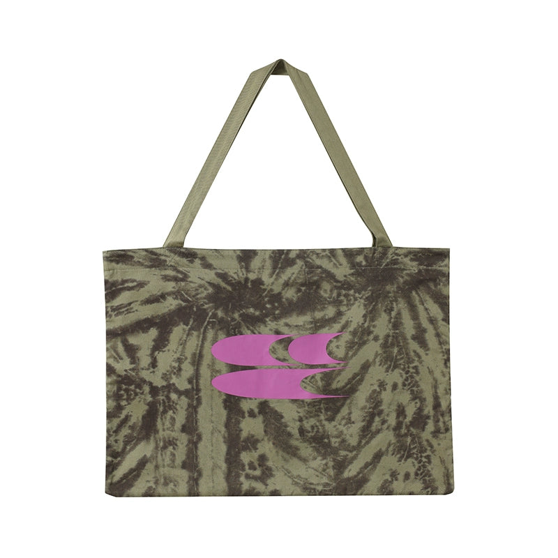 CryingCenter Tie-dye Large-capacity Commuter Canvas Tote Bag