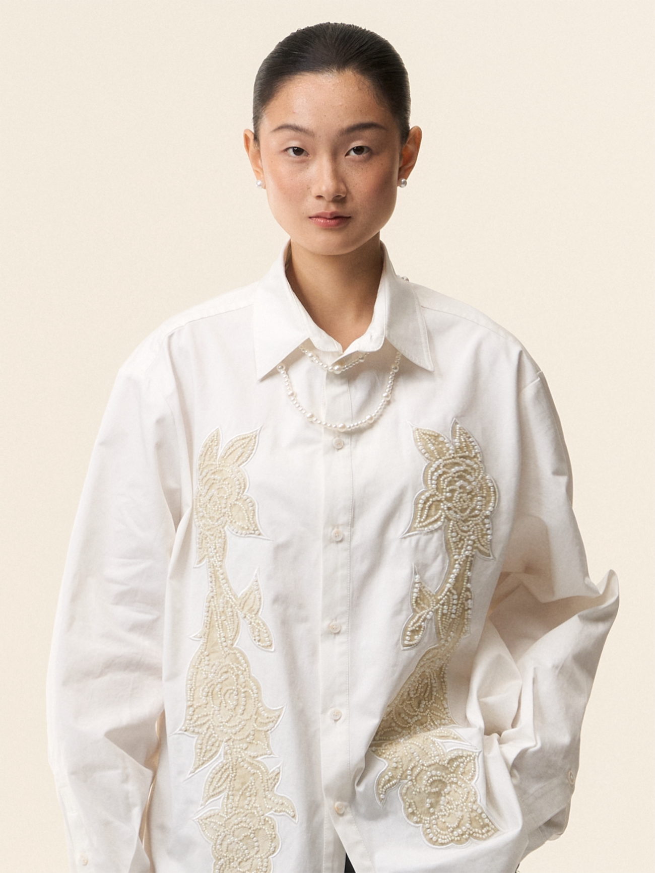 LOUMUTAKU Heavy Industry Beaded Casual Shirt
