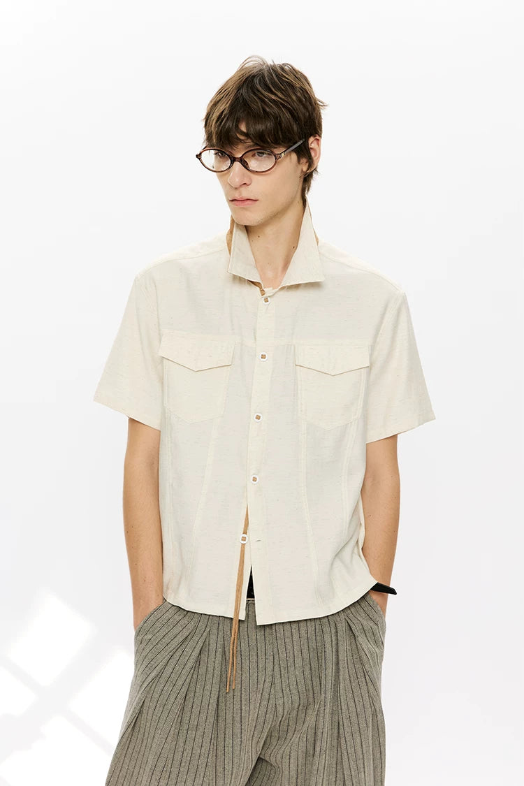 KREATE Contrasting Streamer Casual Shirt