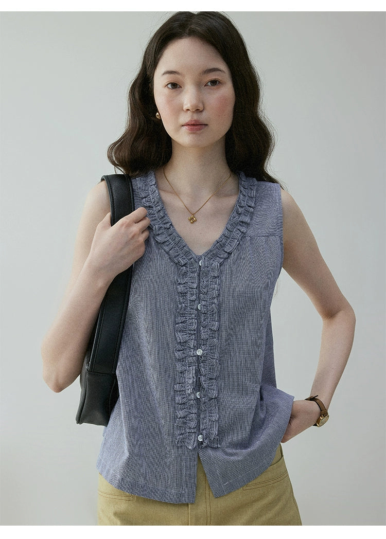VOOE Front and Rear Two Wear Lace Vest Shirts