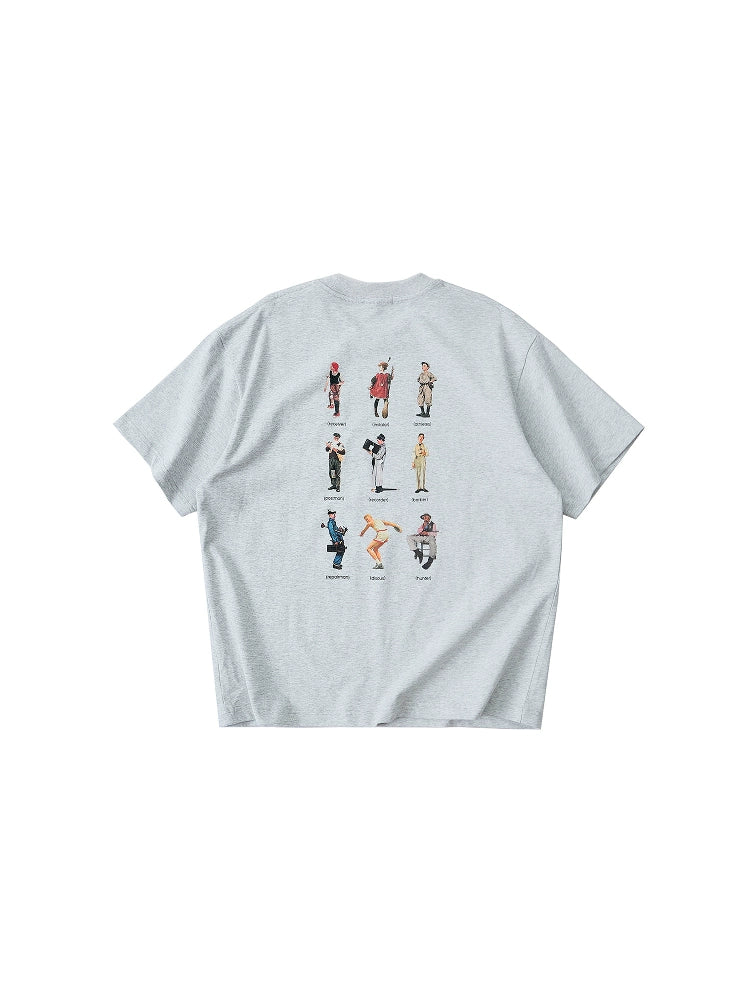 LIVINGTOWN Behind Fun Print Casual Loose Tee