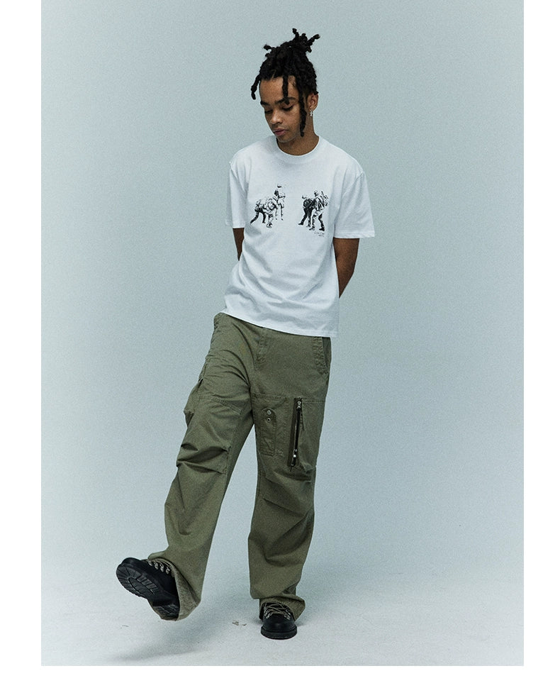 CRICLE CAGE Assault Soldier Portrait Loose Tee