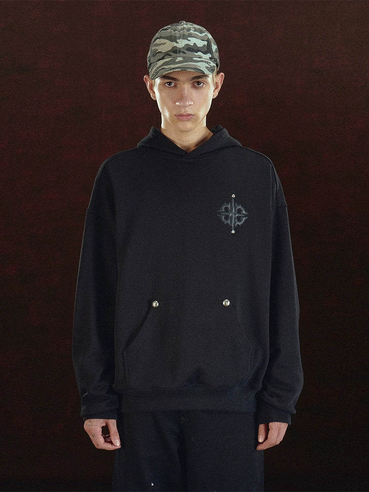 DICETINY Loose Heavy Hooded Sweater