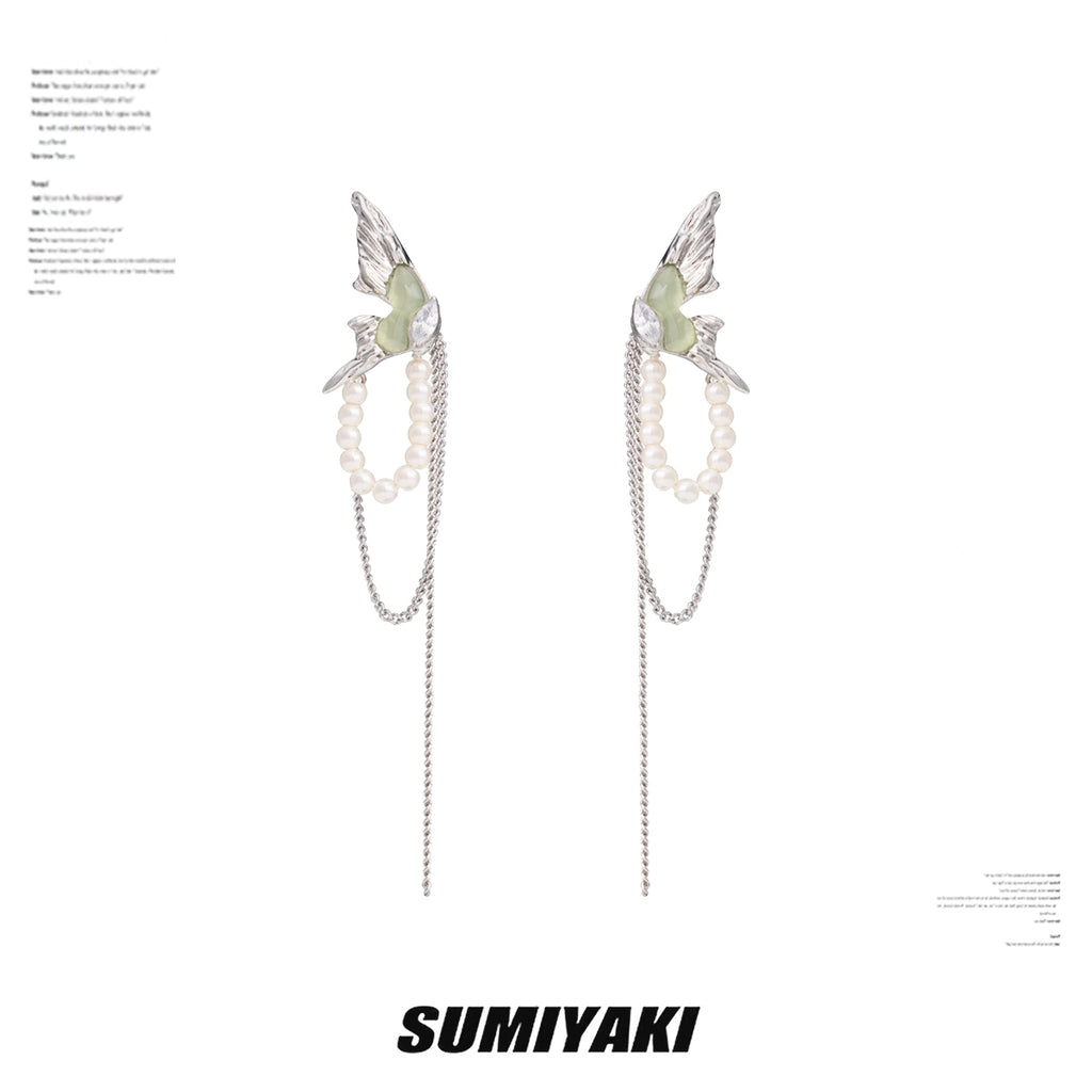 SUMIYAKI Butterfly Pearl Earrings