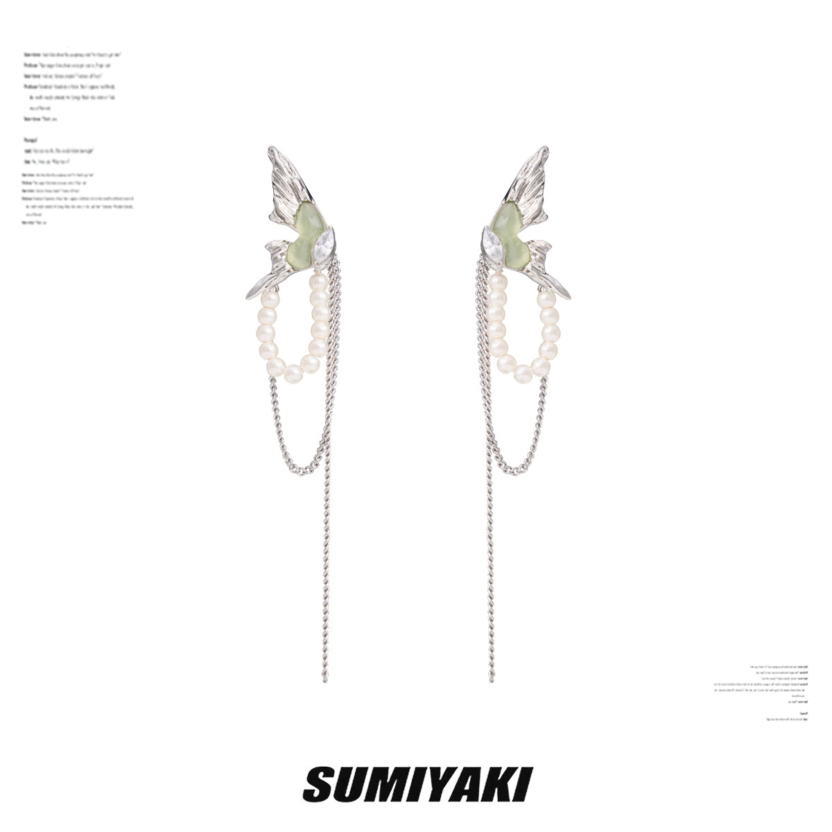 SUMIYAKI Butterfly Pearl Earrings