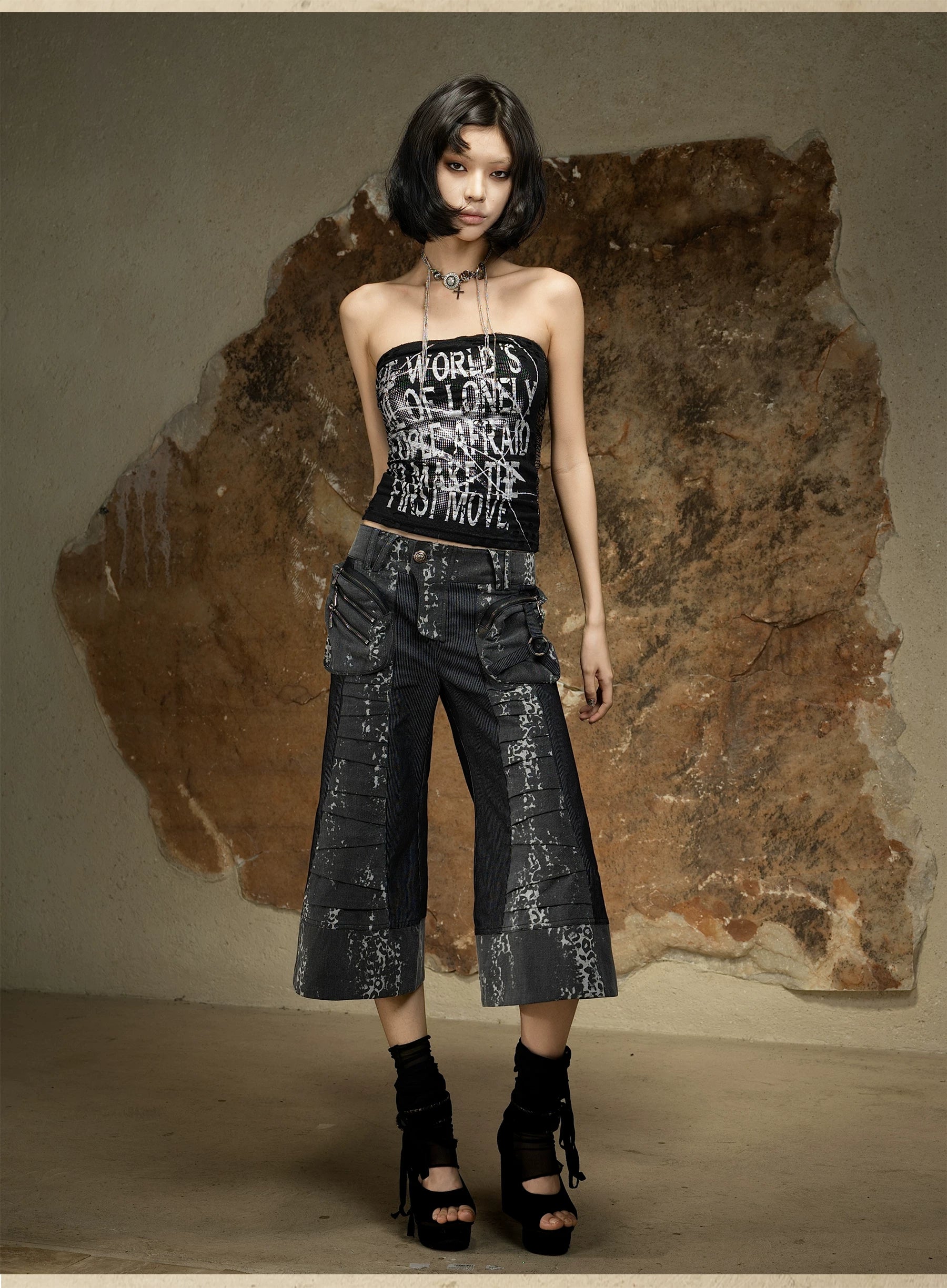 ARIADNAw Casual Spicy Nine-point Pants