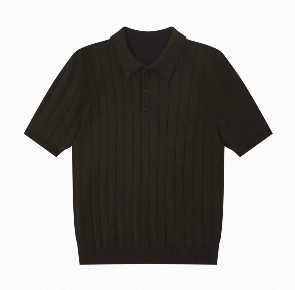 AMBSOM Anti-wrinkle Skin-friendly Waist Versatile Polo Shirt Tee