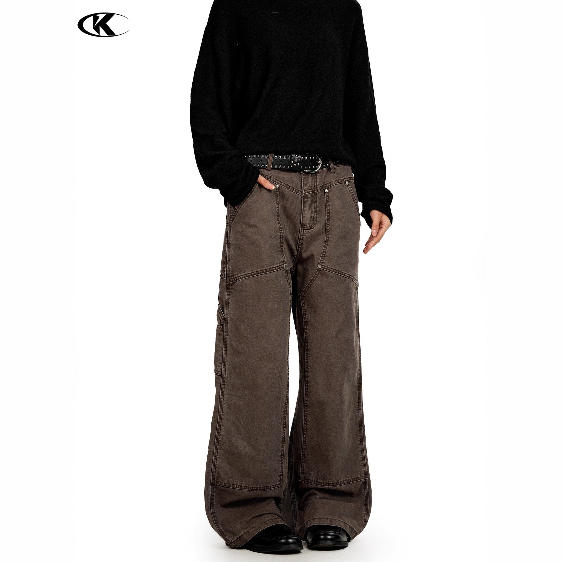 11KN Vintage Loose Versatile Wide Leg Casual Pants