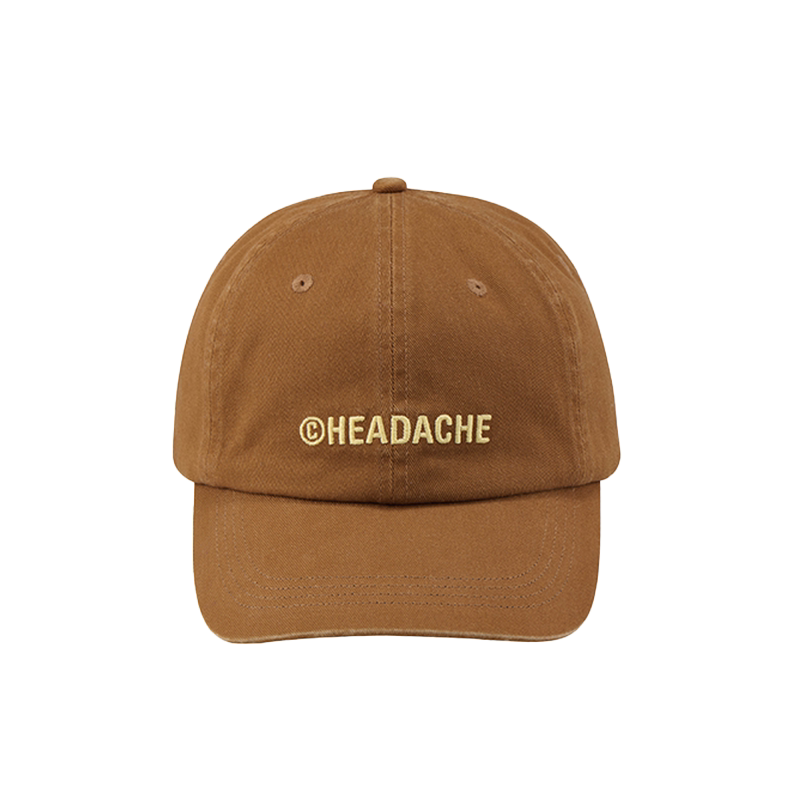 HEADACHE Embroidered Soft-top Curved-brimmed Baseball Cap