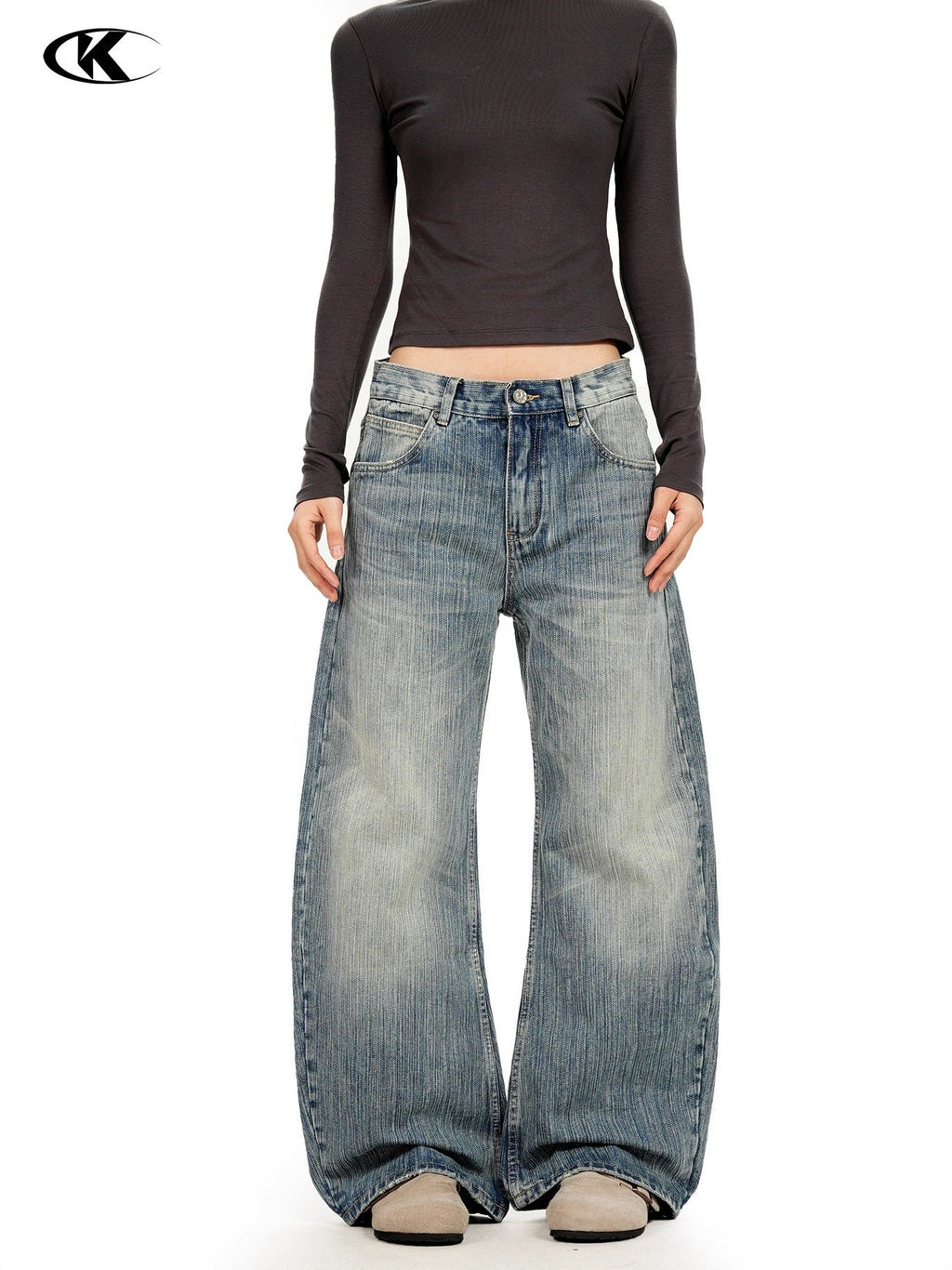 11KN Wide Leg Skinny Loose Jeans