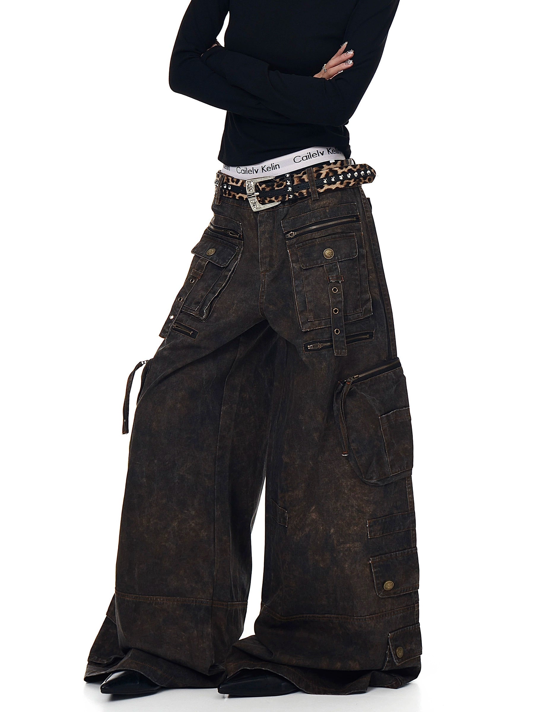 BLACKLISTS Old Tie-dye Multi-pocket Cargo Pants