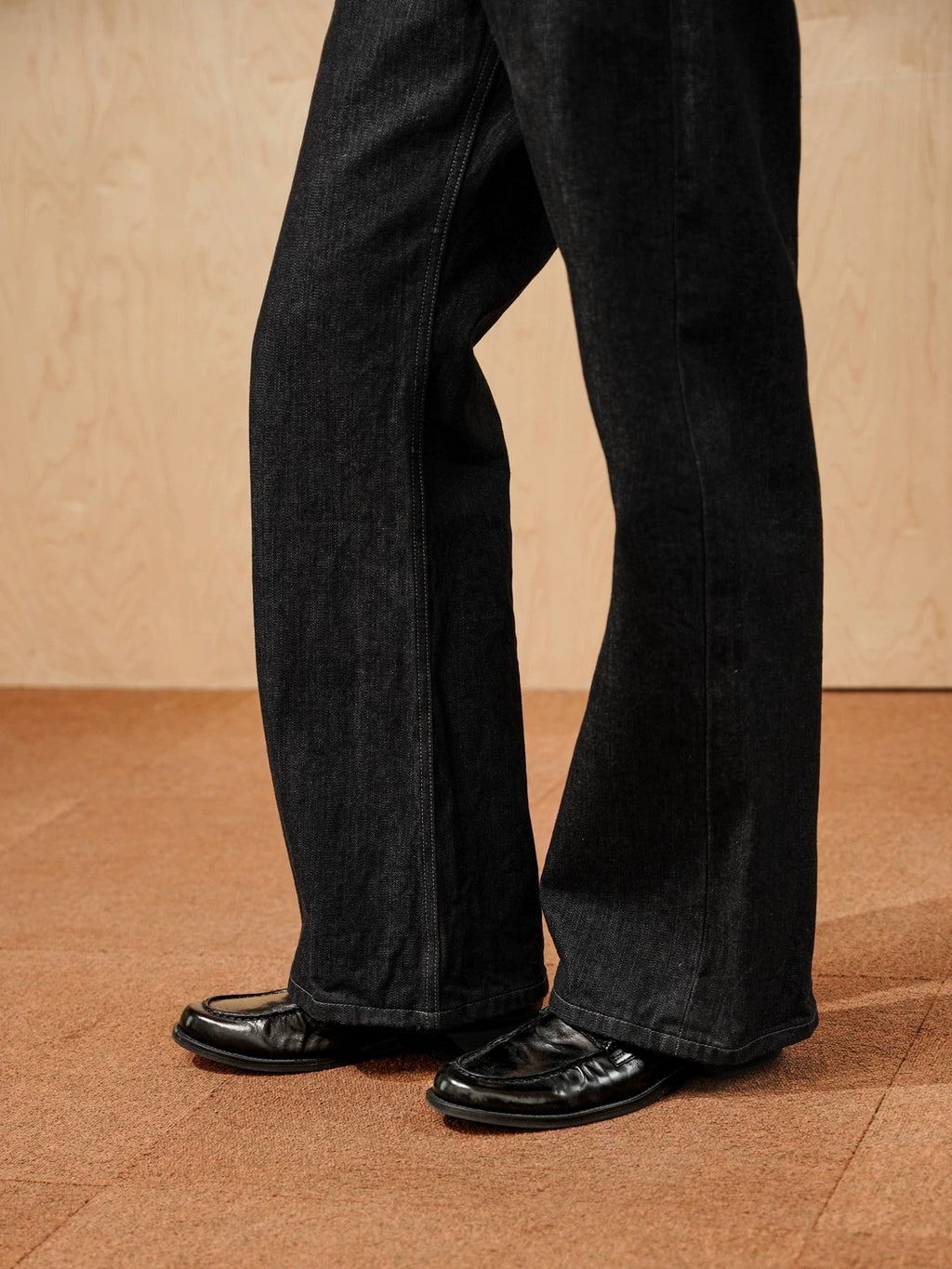 NO LOGO One-pedal Leather Pleated Leather Shoes