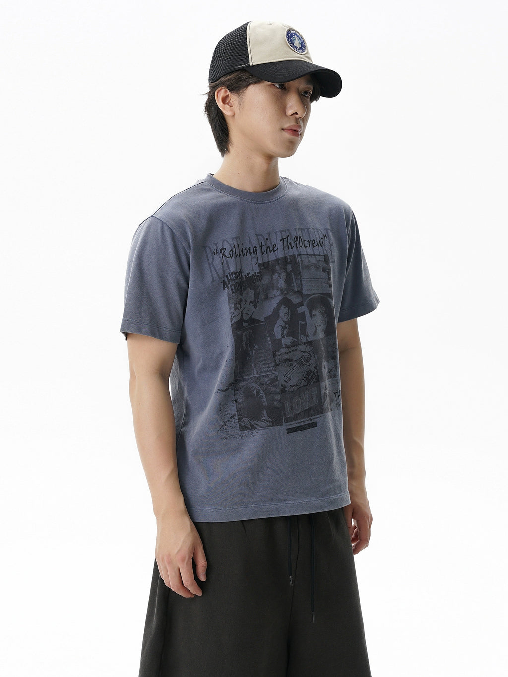 TH90 Retro Done Old Rock Wreck Fit Tee