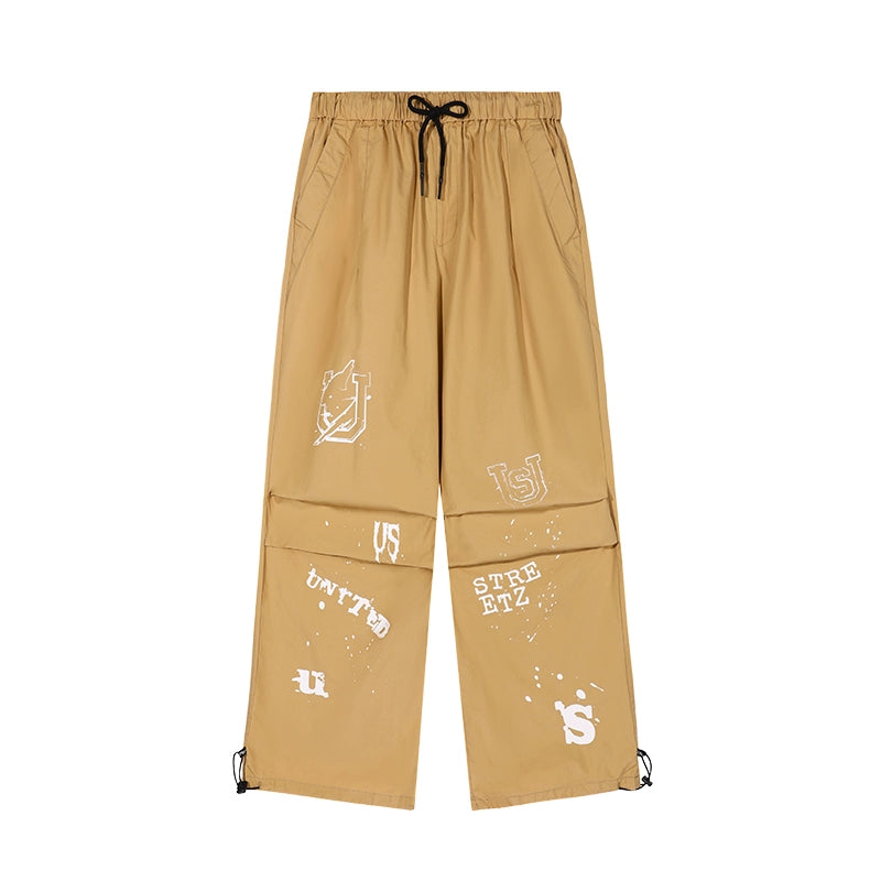 US Graffiti Loose Paratrooper Pants Casual Overalls