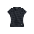 FUNKYFUN Elastic Comfortable Soft Contrasting Striped Slim Tee