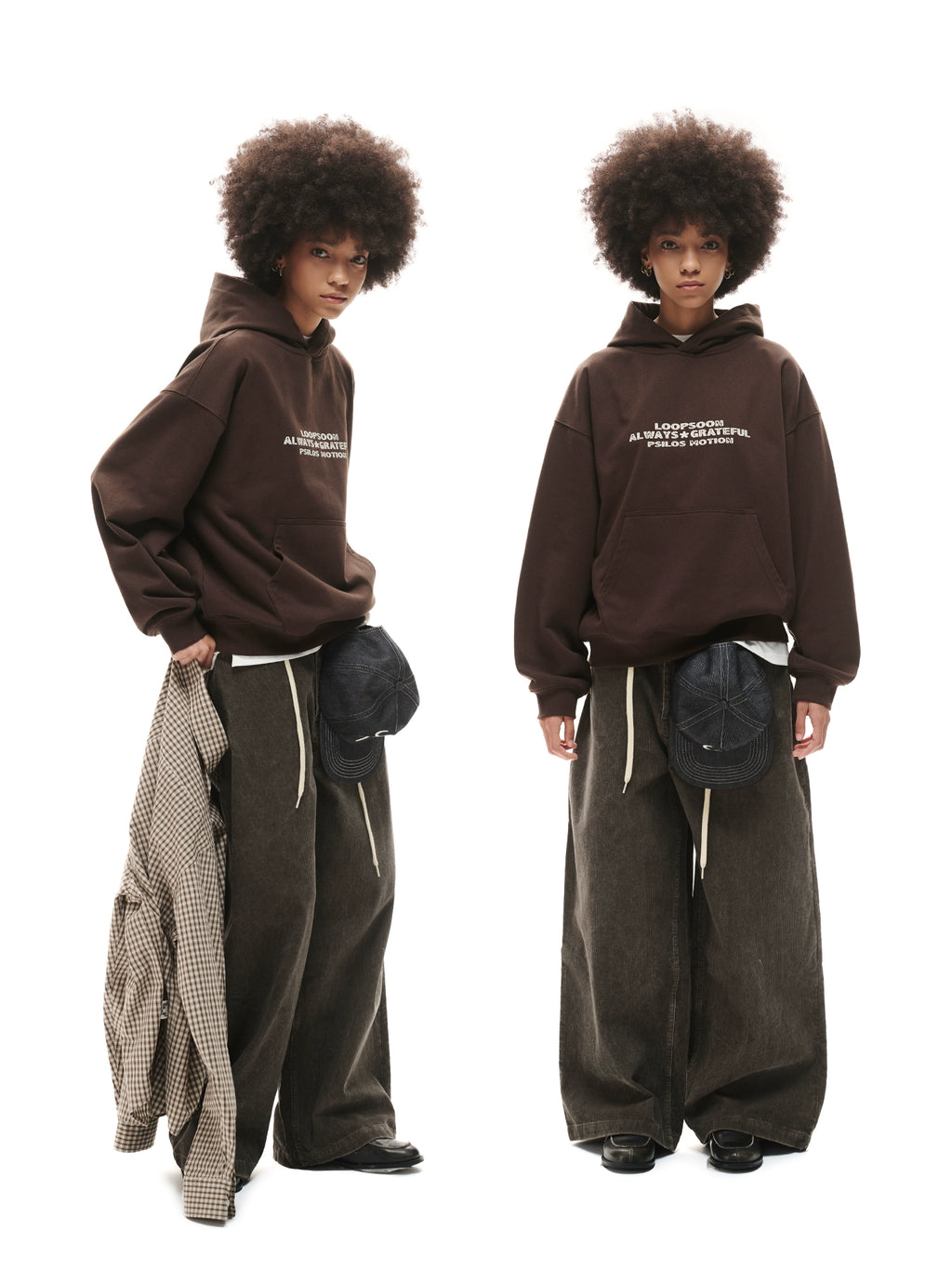 Loopsoon Chest Old Printed Loose Casual Sweater