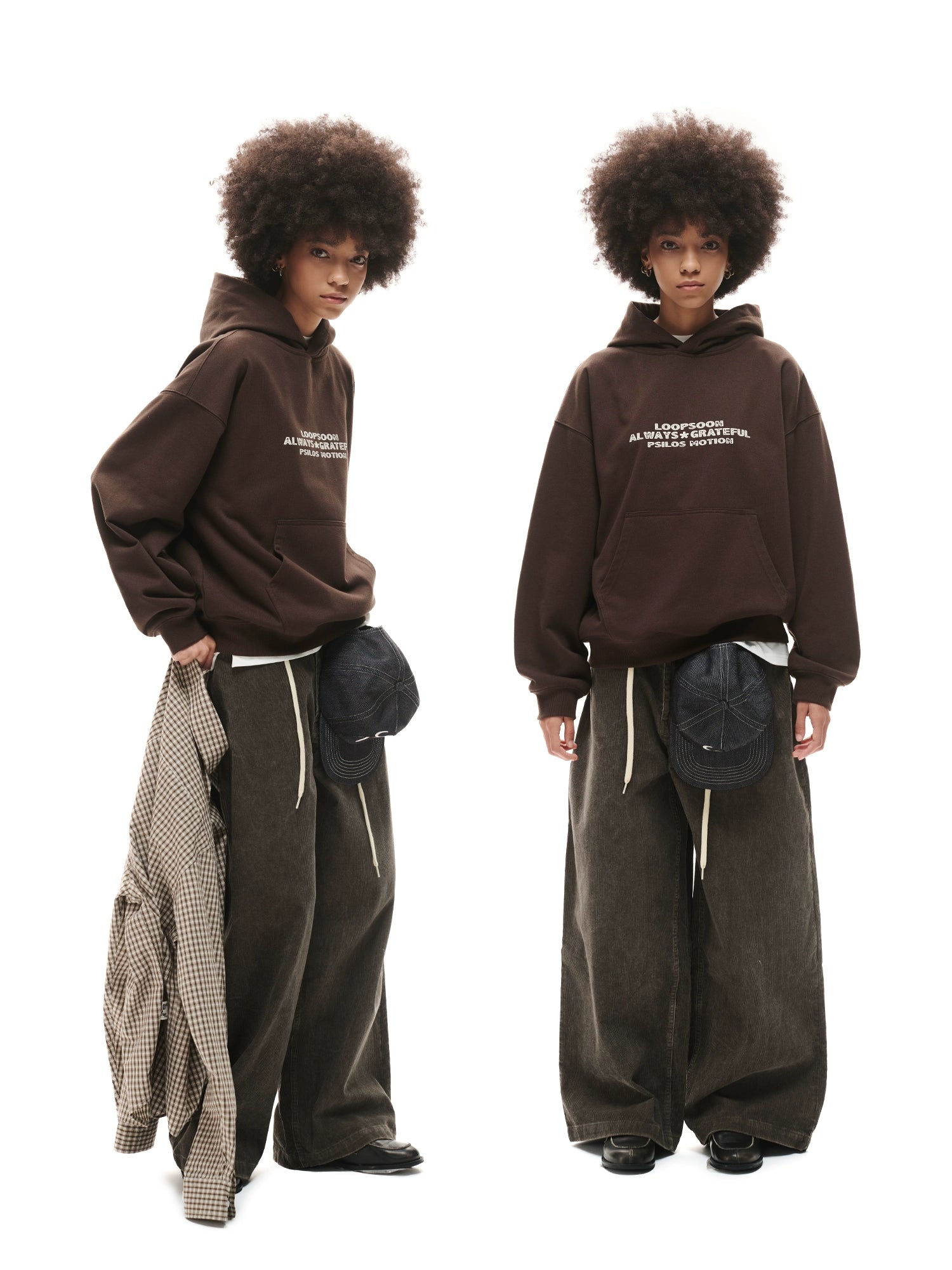 Loopsoon Chest Old Printed Loose Casual Sweater