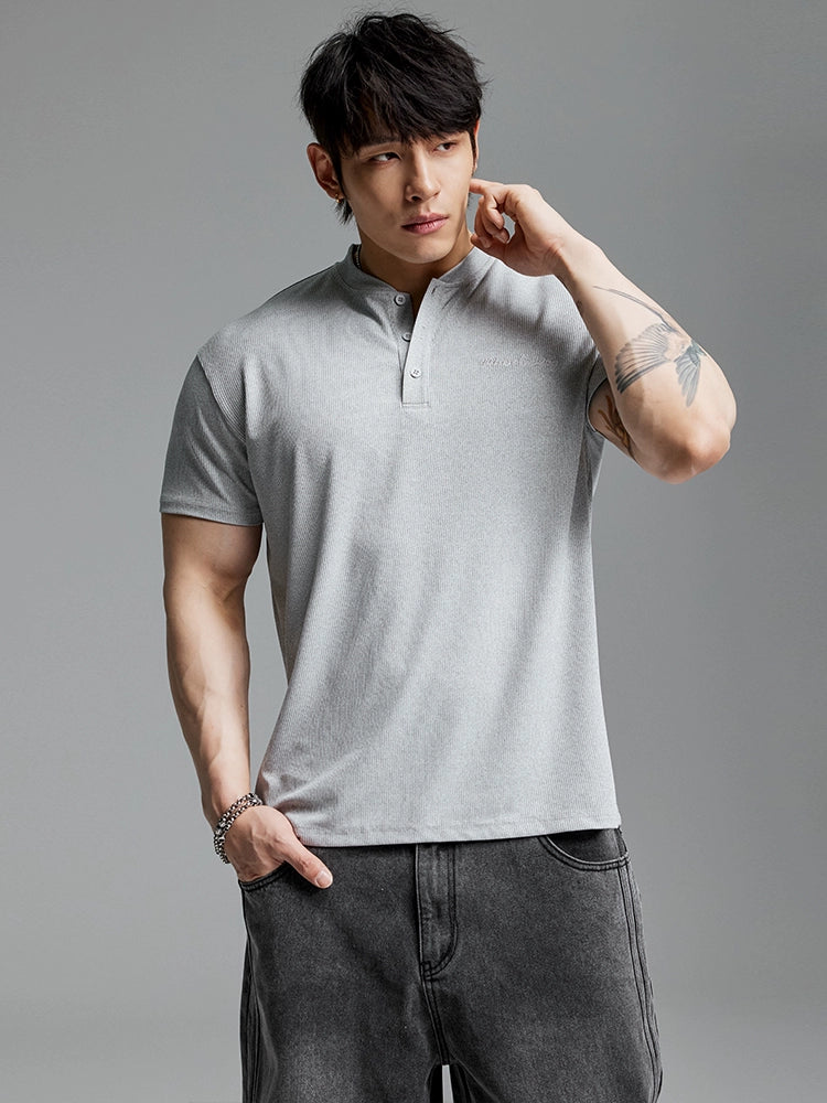 Muscle Dog Polo Collar Athleisure Breathable Tee