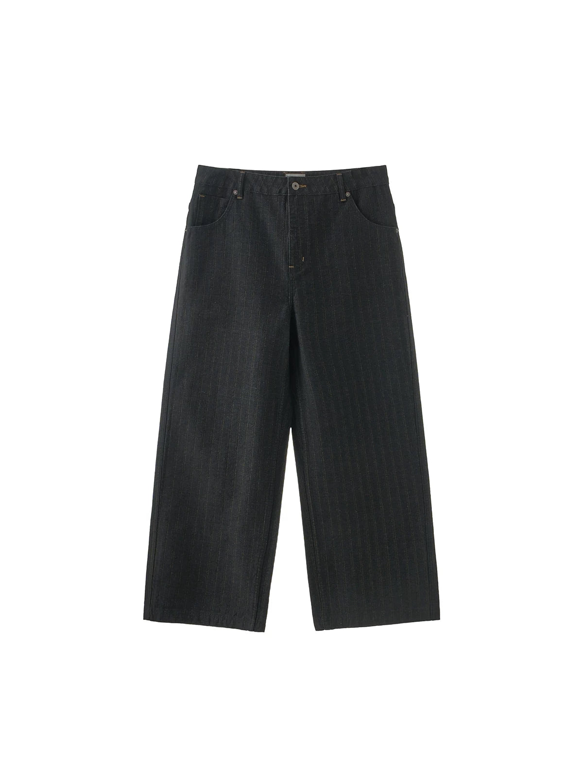 BUTTBILL Vintage Loose Tooling Dark Stripe Denim Casual Pants