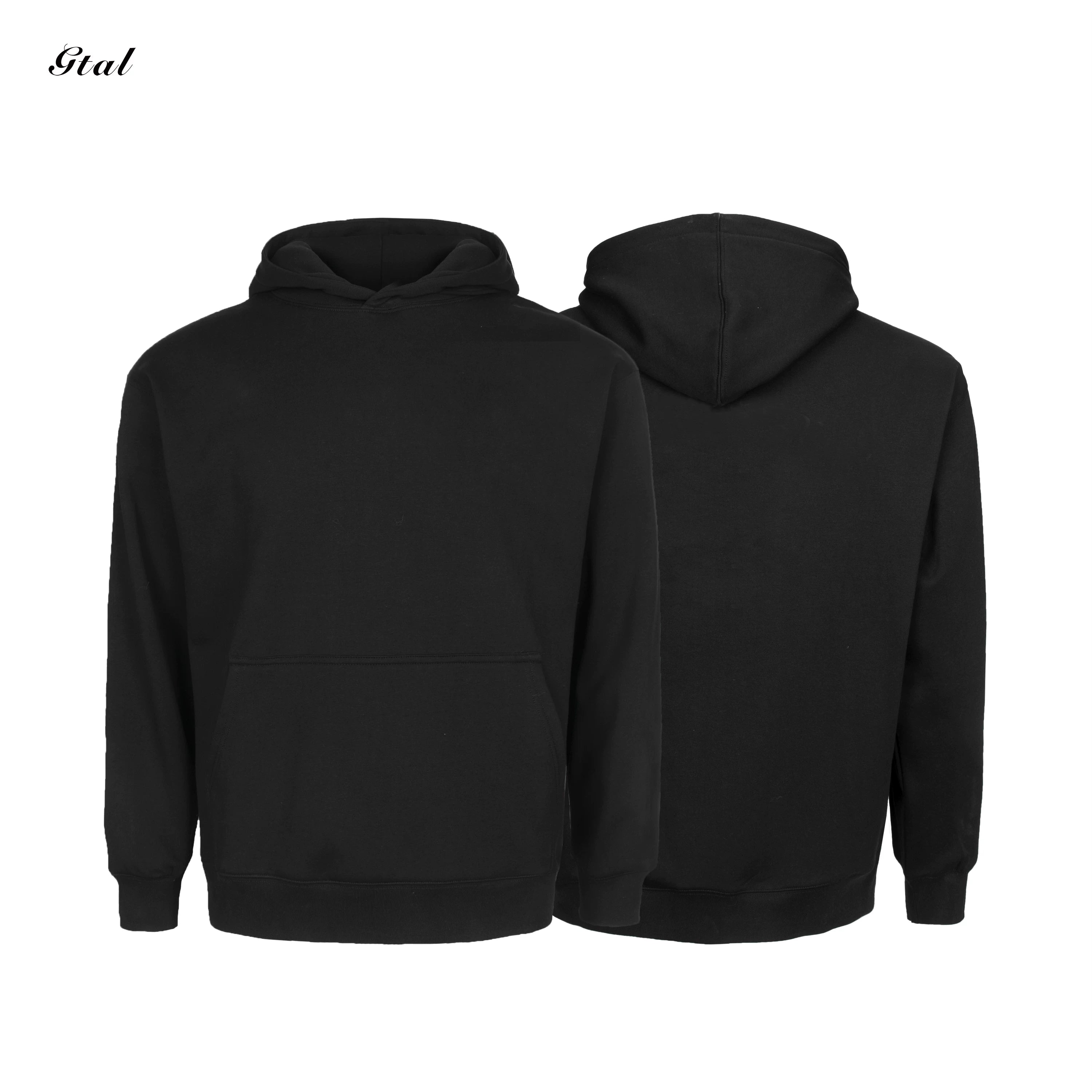GTAL Solid Color Fleece Casual Hooded Sweater