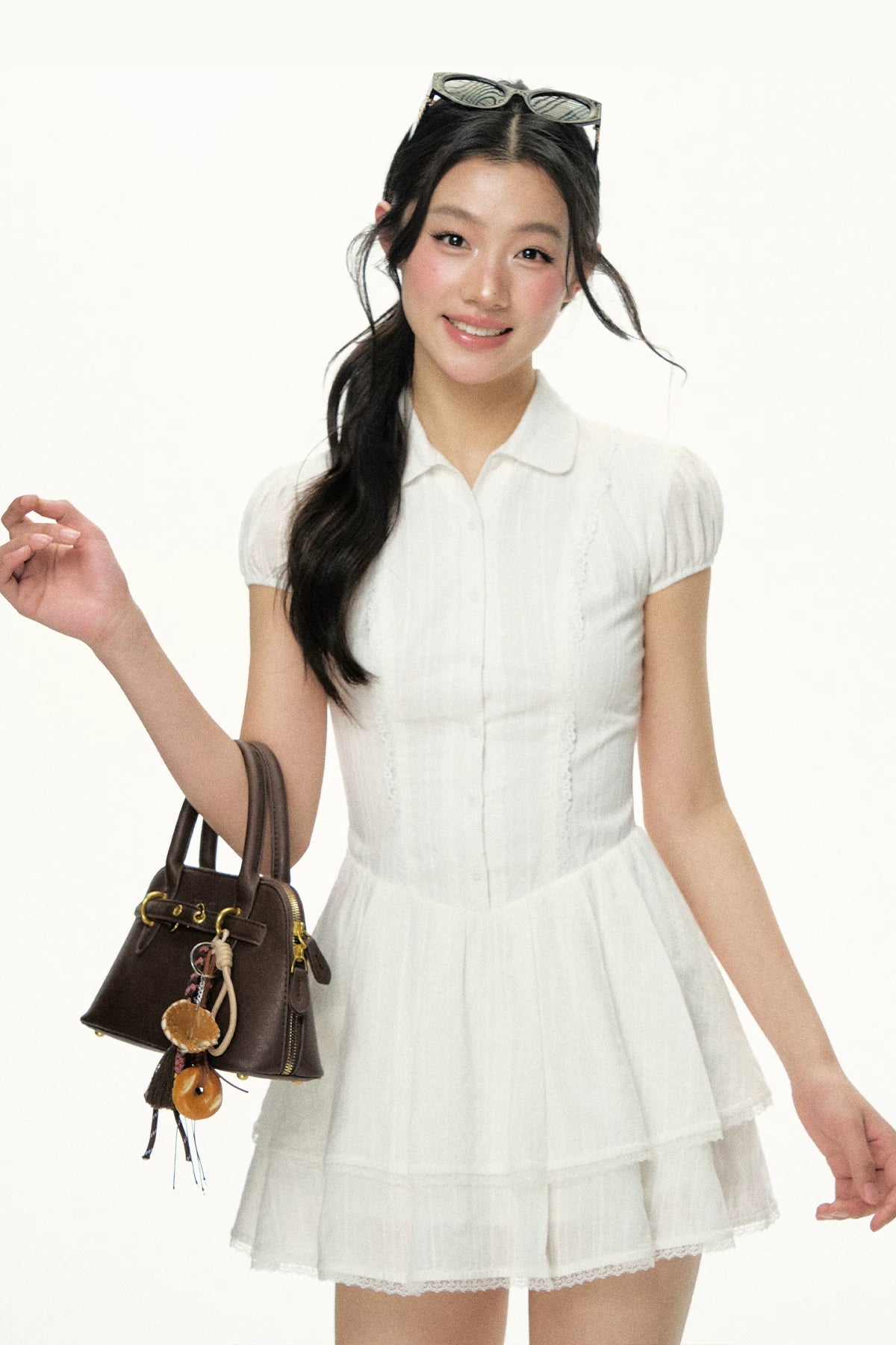 Ariseism Vintage Doll Collar Slim Fit Dress