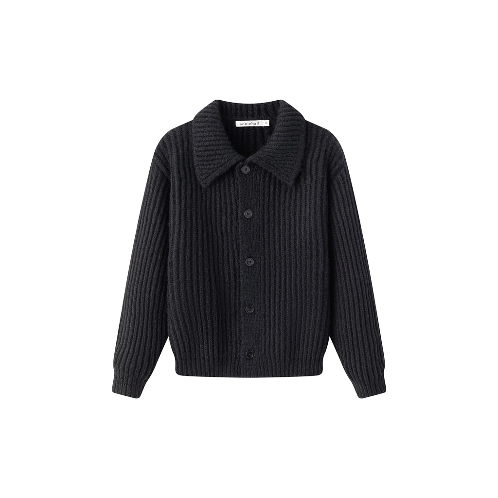 Anniehall Warm Large Lapel Thickened Sweater
