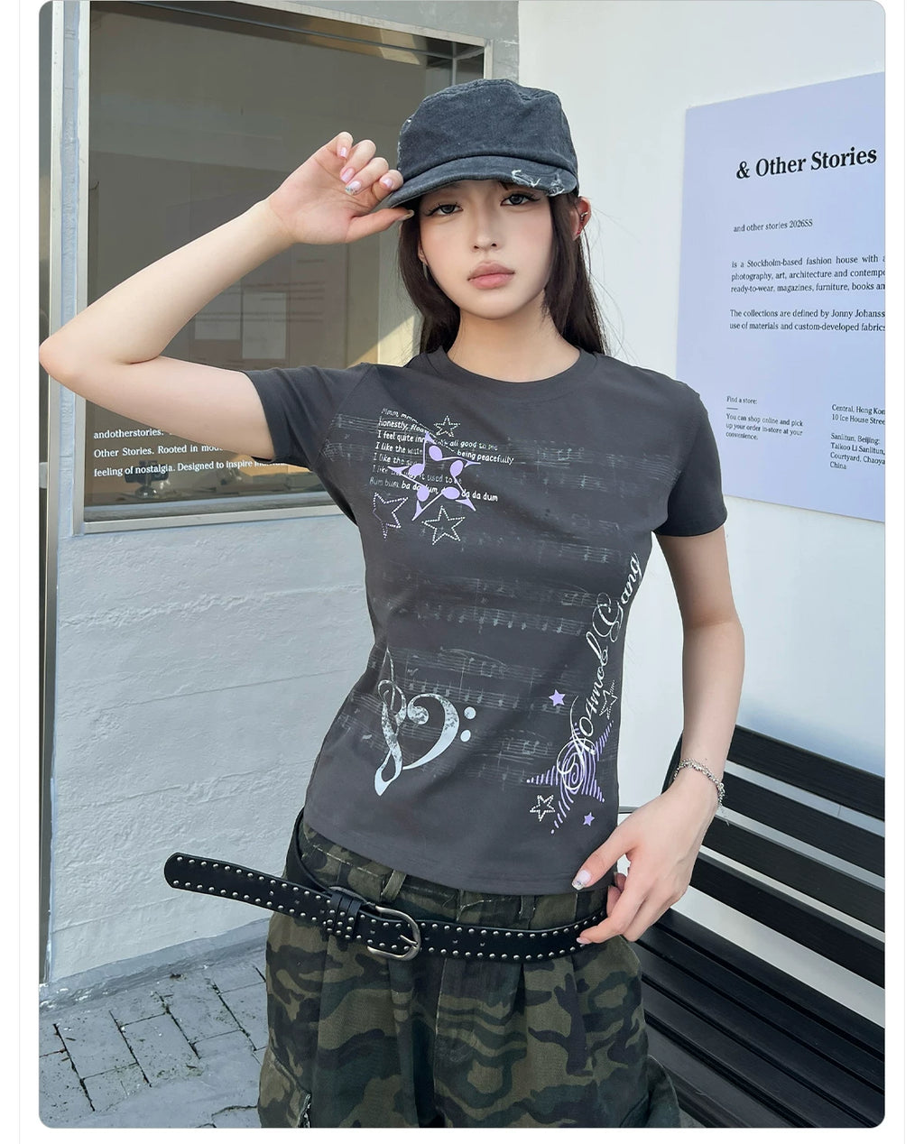 404MOB Retro Front Shoulder Slim Tee