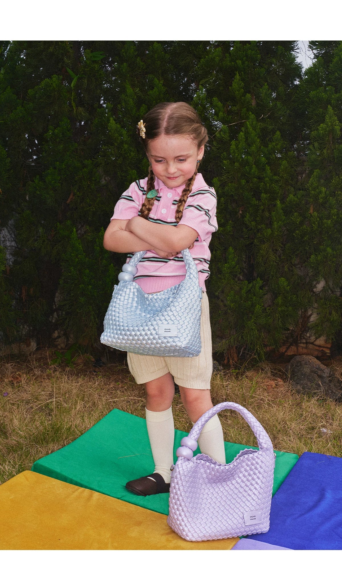 Muva Woven Diagonal Span Small Bag