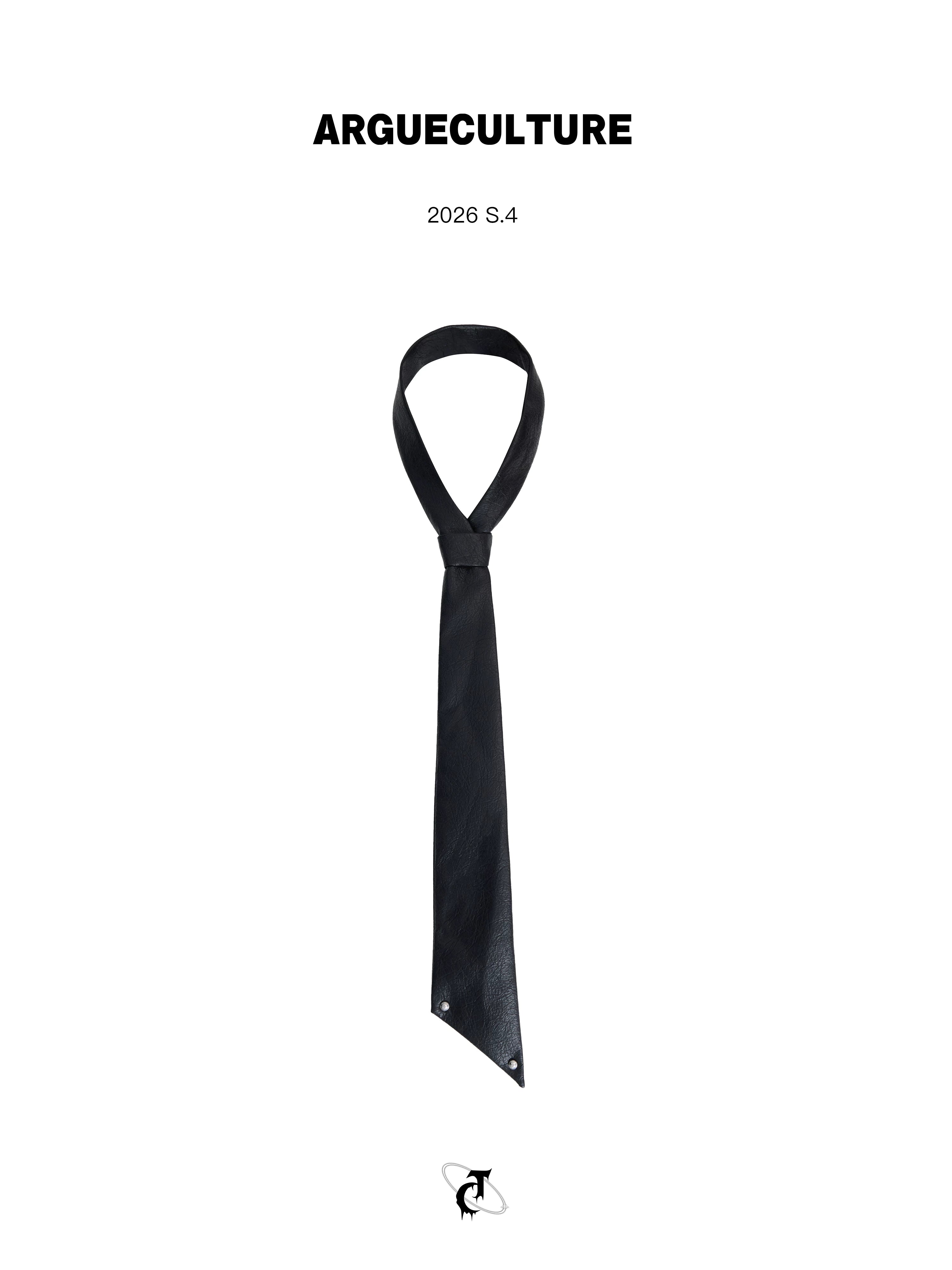 ArguECulturE Irregular Leather Tie