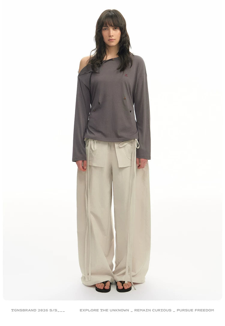 TGNS Diagonal Placket Color Buckle Thin Sunscreen Long Sleeve