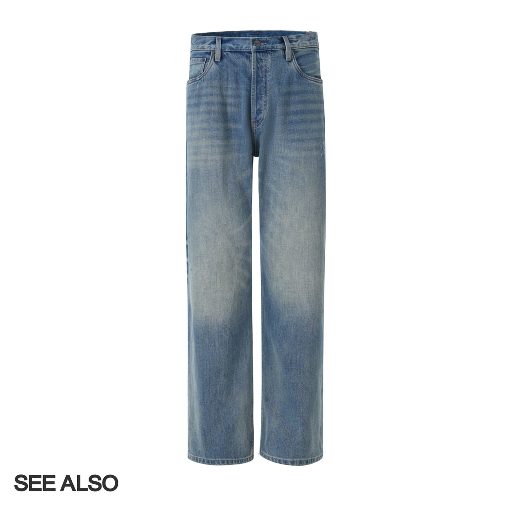 SEE ALSO Super Worsted Combed Cotton Loose Straight Jeans