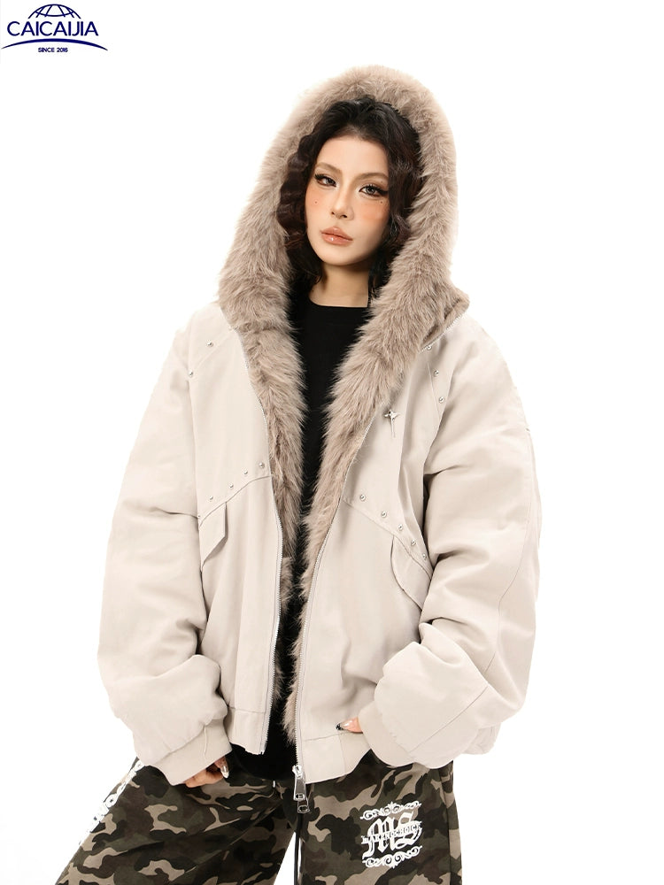 Kenvibe Vintage Demon Horn Willow Spike Hooded Cotton Suit