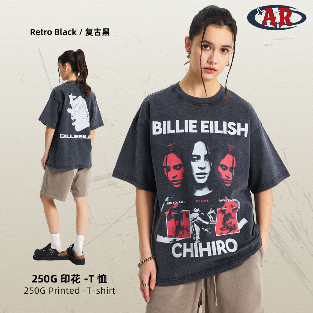 ARTIE Loose Cotton Printing Tide Tee